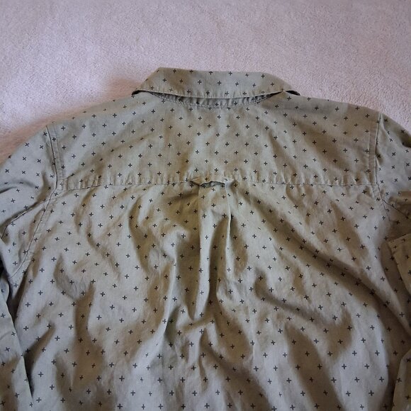 Duluth Trading Co. Women's Small Dark Sage Green Printed Artisan Hemp Shirt - Picture 10 of 13